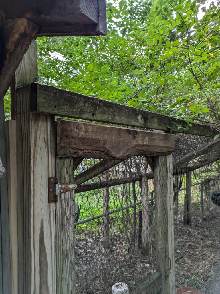 The new rail at the top of the door